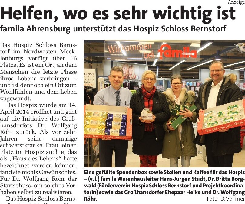 Helfen, wo es sehr wichtig ist