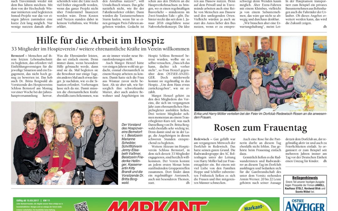 Hilfe für die Arbeit im Hospiz