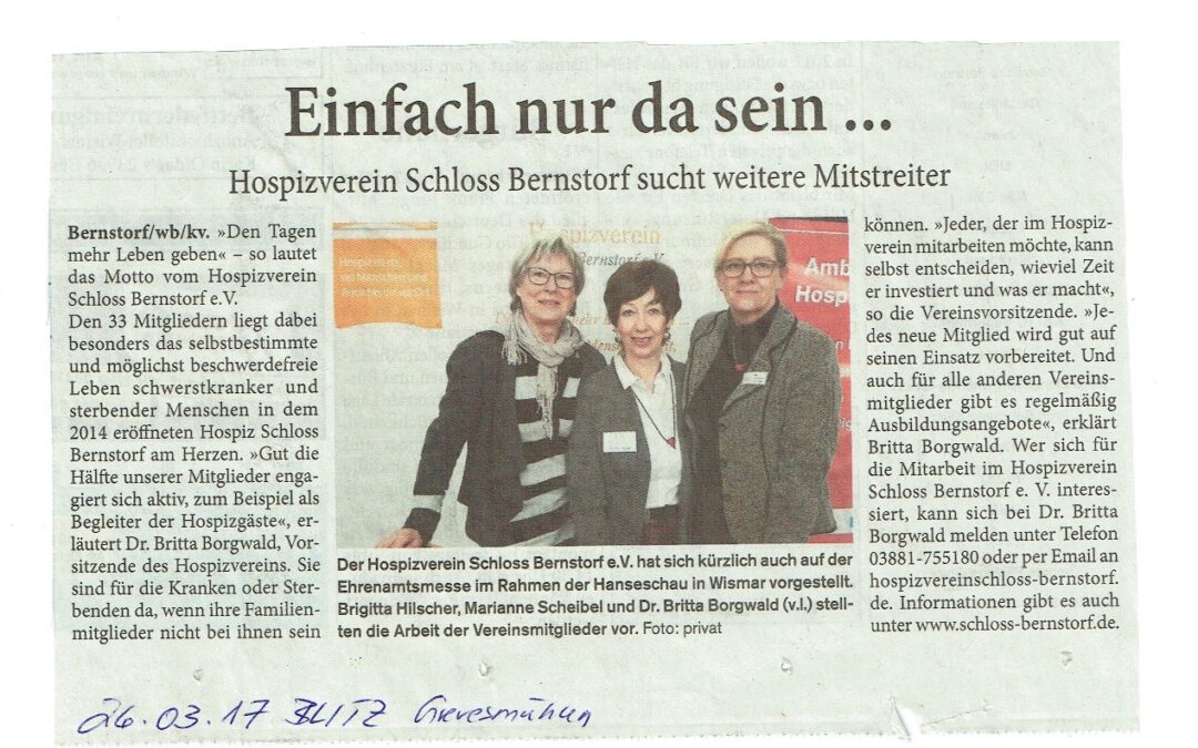 Einfach nur da sein