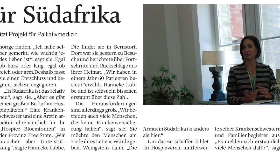 Hilfe für Südafrika