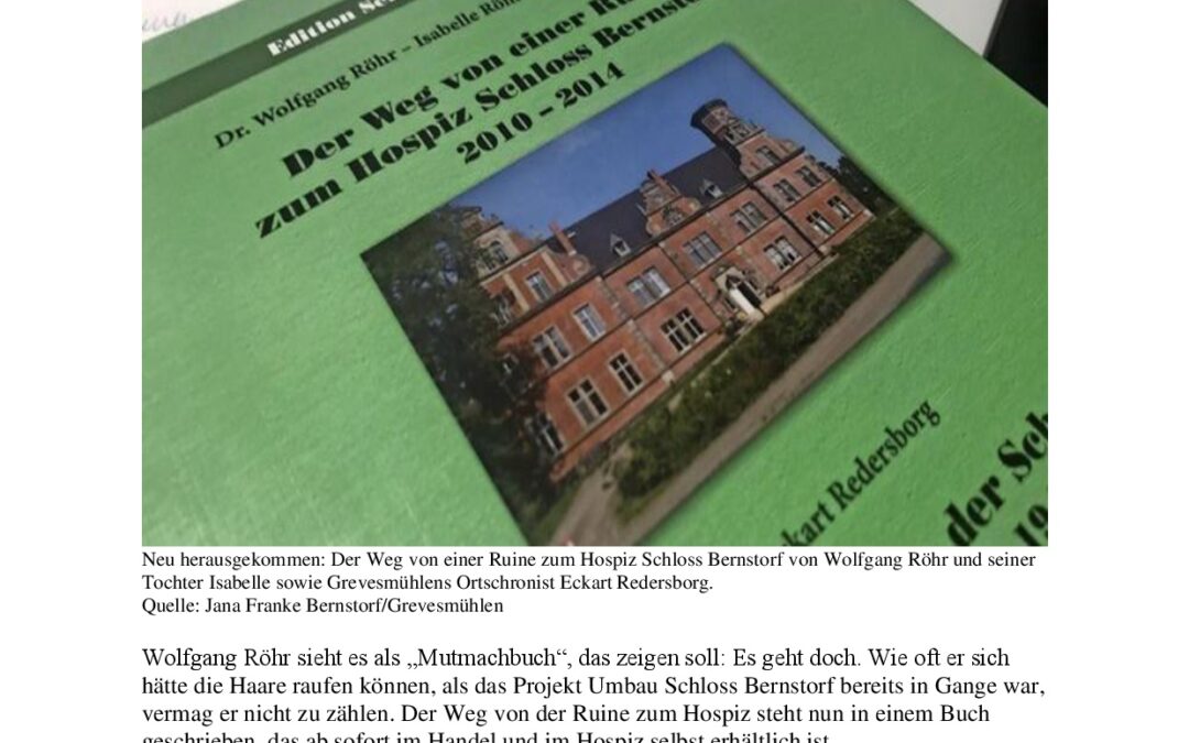 Neues Buch über das Hospiz in Bernstorf