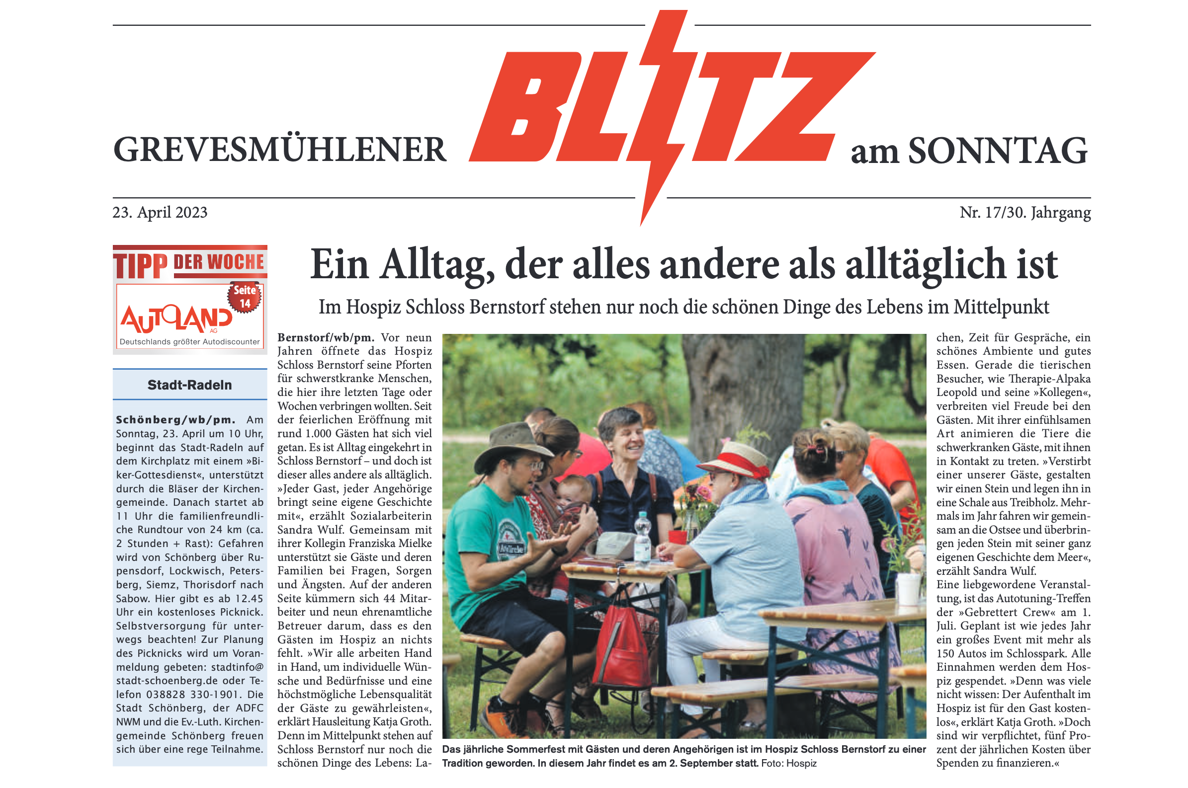 20230423 Grevesmühlener Blitz Hospiz Geburtstag