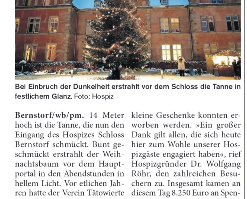 Geld für Hospiz – Über 8.000 Euro gespendet